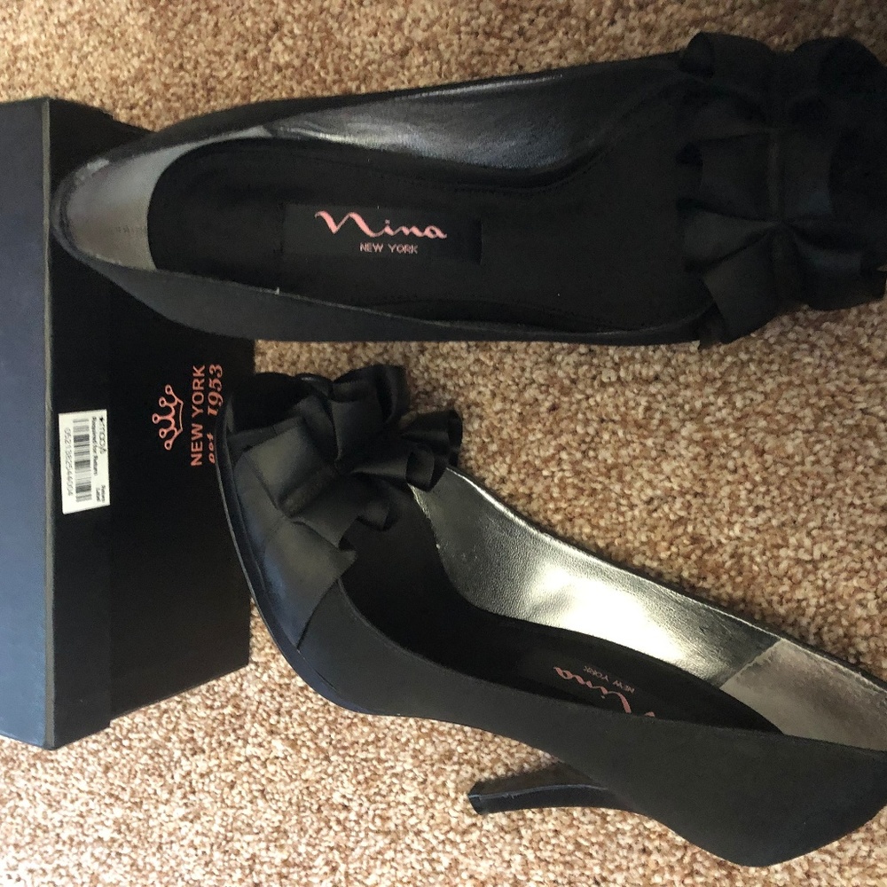 Nina Evelixa Black Dress Heals